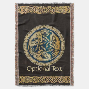 Celtic Wolf Knotwork Triad Deken
