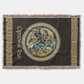 Celtic Wolf Knotwork Triad Deken (Voorkant)