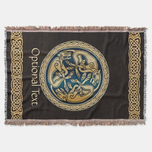 Celtic Wolf Knotwork Triad Deken (Voorkant)