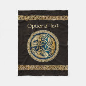 Celtic Wolf Knotwork Triad Fleece Deken (Voorkant)
