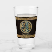 Celtic Wolf Knotwork Triad Glas (Voorkant)
