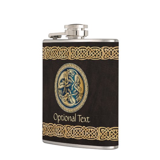 Celtic Wolf Knotwork Triad Heupfles (Links)