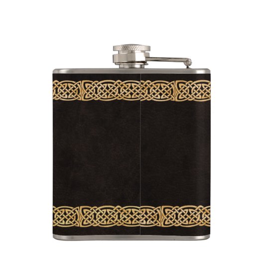 Celtic Wolf Knotwork Triad Heupfles (Achterkant)