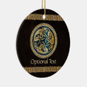 Celtic Wolf Knotwork Triad Keramisch Ornament (Rechts)