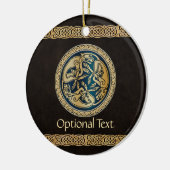 Celtic Wolf Knotwork Triad Keramisch Ornament (Links)