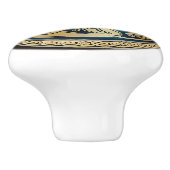 Celtic Wolf Knotwork Triad Keramische Knop (Zijkant)