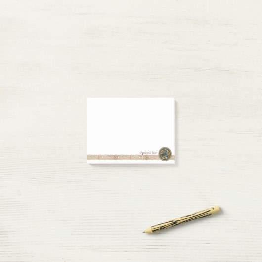 Celtic Wolf Knotwork Triad Post-it® Notes (Op bureau)