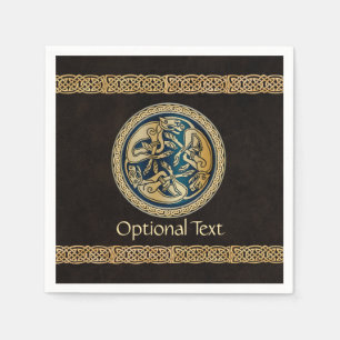 Celtic Wolf Knotwork Triad Servet