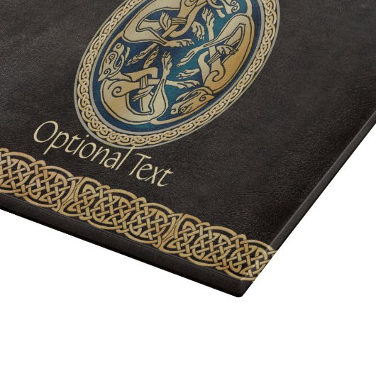 Celtic Wolf Knotwork Triad Snijplank (Hoek)