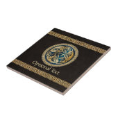 Celtic Wolf Knotwork Triad Tegeltje (Zijkant)