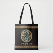Celtic Wolf Knotwork Triad Tote Bag (Voorkant)