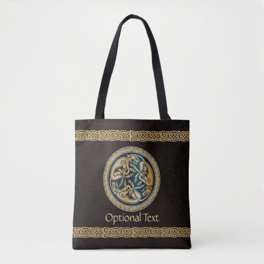Celtic Wolf Knotwork Triad Tote Bag (Voorkant)