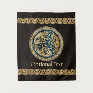 Celtic Wolf Knotwork Triad Wandkleed