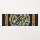 Celtic Wolf Knotwork Triad Yogamat (Achterkant (horizontaal))
