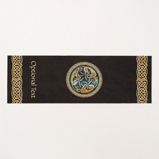Celtic Wolf Knotwork Triad Yogamat (Voorkant (horizontaal))