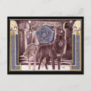 Celtic Wolf Magic Briefkaart