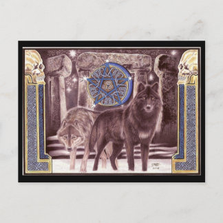 Celtic Wolf Magic Briefkaart