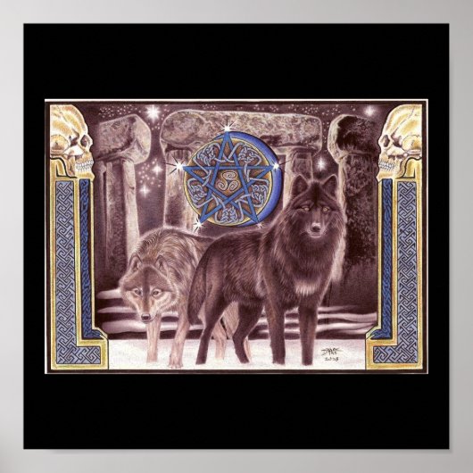 Celtic Wolf Magic Poster (Voorkant)