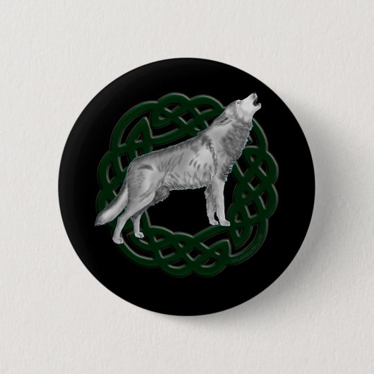 Celtic Wolf Ronde Button 5,7 Cm (Voorkant)
