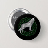 Celtic Wolf Ronde Button 5,7 Cm (Voorkant /achterkant)
