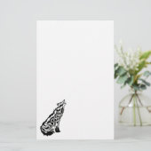 Celtic Wolf Stationery Briefpapier (Staand voorkant)