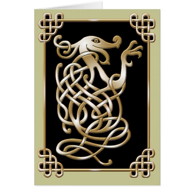 Celtic Wolf - Tan op zwart (Voorkant)