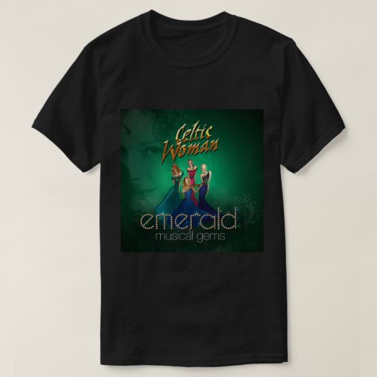 Celtic Woman emerald musical gems Sticker.png T-shirt (Design voorkant)