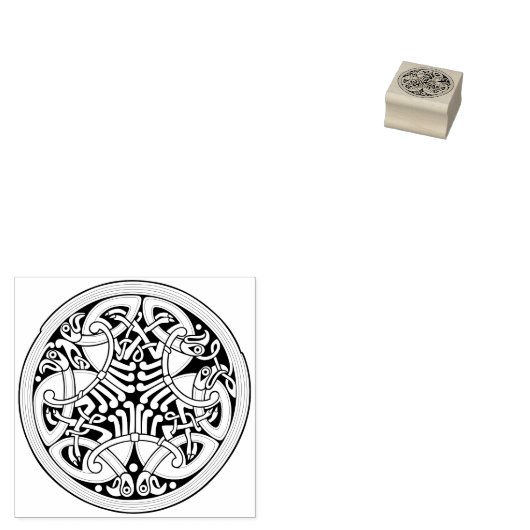 CELTIC Wood Art Stamp Rubberstempel (Gestempeld)