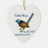 Celtic Wren Keramisch Ornament (Rechts)