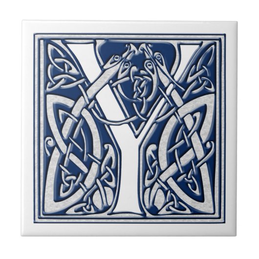 Celtic Y monogram Tegeltje (Voorkant)