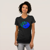 Celtic yin yang teeshirt (Blauwgroen en blauw) T-shirt (Voorkant volledig)