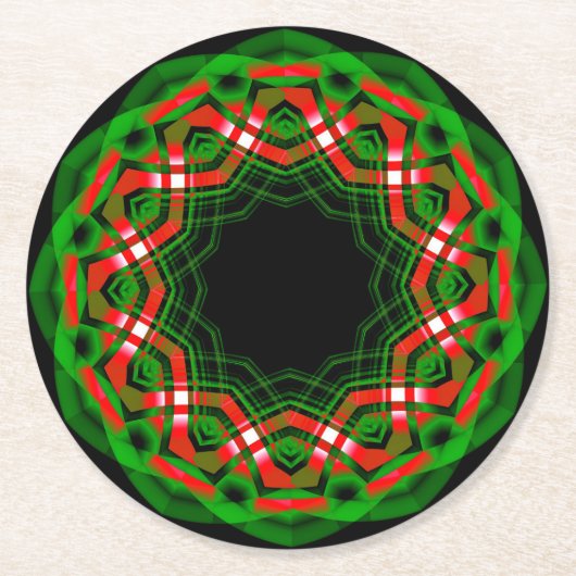 Celtic Yule Festival Ronde Kartonnen Onderzetter (Voorkant)