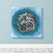 Celtic Zee Horse Canvas Afdruk (Insitu (Houten vloer))