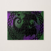 CelticCircleDragonPurpleGreen Legpuzzel (Horizontaal)
