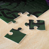 CelticCircleDragonPurpleGreen Legpuzzel (Zijkant)