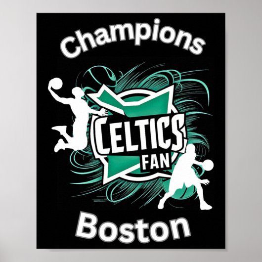 Celtics Basketbal Tri-blend Poster (Voorkant)