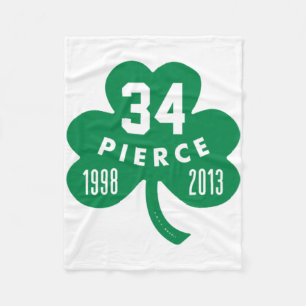 Celtics - Pierce 34 Retired Number Clover (Green) Fleece Deken