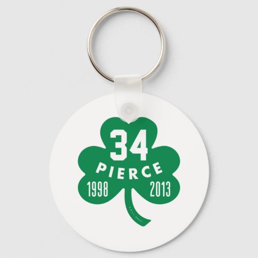Celtics - Pierce 34 Retired Number Clover (Green) Sleutelhanger (Voorkant)