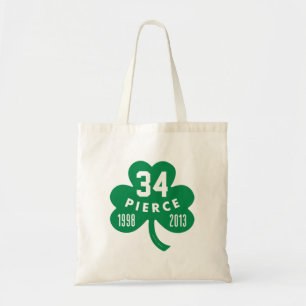 Celtics - Pierce 34 Retired Number Clover (Green) Tote Bag