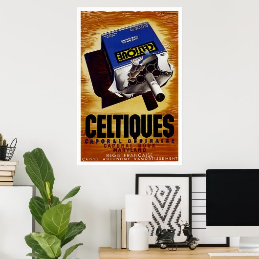 Celtiques Cigareths Poster (Thuiskantoor)