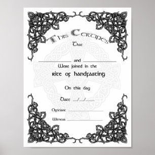 CELTISCH BEHANDELINGSCERTIFICAAT - Wit Poster