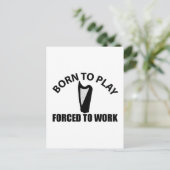 celtisch harpontwerp briefkaart (Staand voorkant)