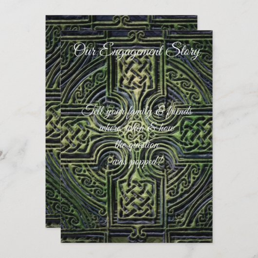 Celtisch knoopwerk trouwreceptie kaart (Voorkant / Achterkant)