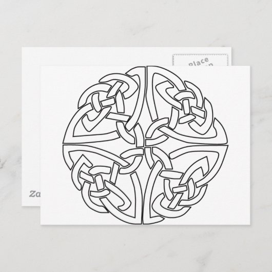 celtisch roos briefkaart (Voorkant / Achterkant)