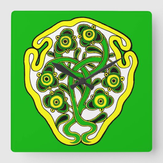 Celtisch symbool vierkante klok (Voorkant)