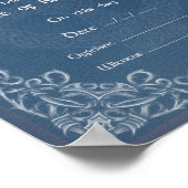 CELTISCH VERWERKINGSCERTIFICAAT - blauw Poster (Hoek)