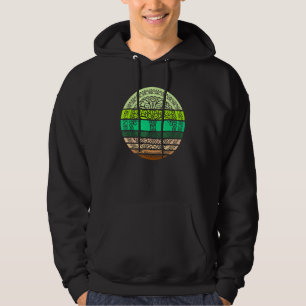 Celtische boom van de Retro van het Leven  groen o Hoodie