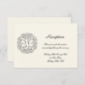 Celtische boom van het huwelijk informatiekaartje (Voorkant / Achterkant)