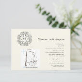 Celtische boom van het huwelijk informatiekaartje (Staand voorkant)