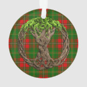 Celtische boom van het leven en Clan Hay Tartan Ornament (achterkant)